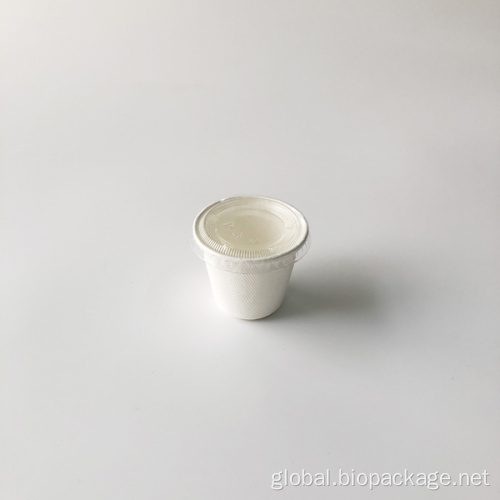 Take Out Sugarcane Container Biodegradable disposable sugarcane bagasse sauce cup Manufactory